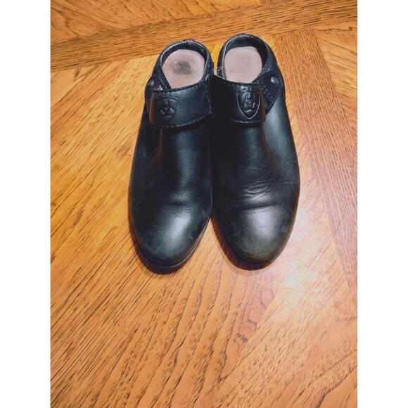 Women's Ariat clogs shoes 7.5B black leather does show wear but still in good co - Picture 1 of 7